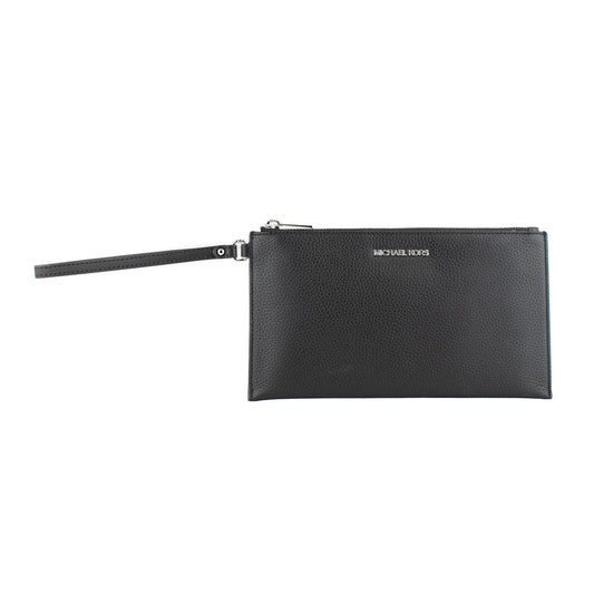 Michael Kors Black Leather Clutch Bag - Jet Set Travel Collection