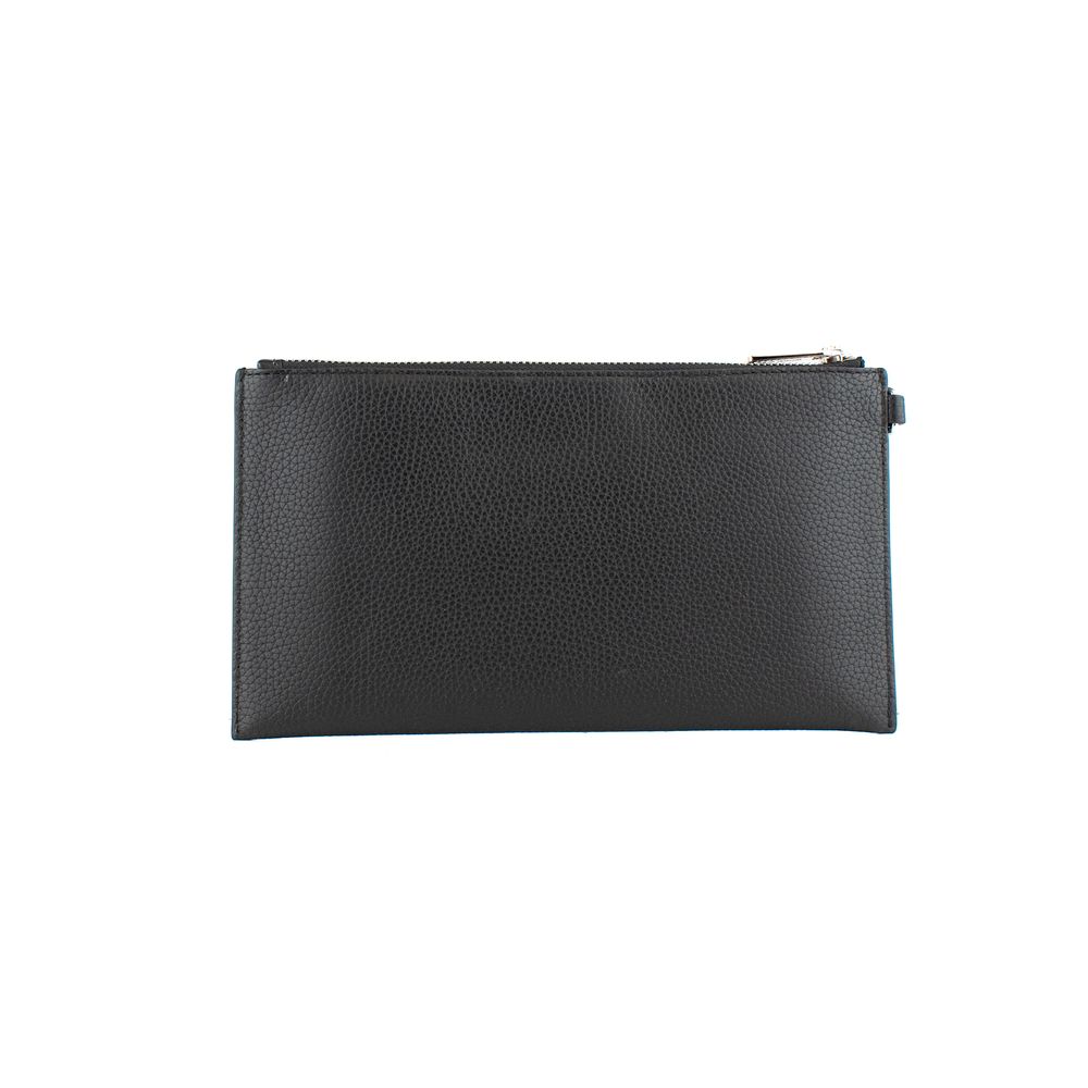 Michael Kors Black Leather Clutch Bag - Jet Set Travel Collection