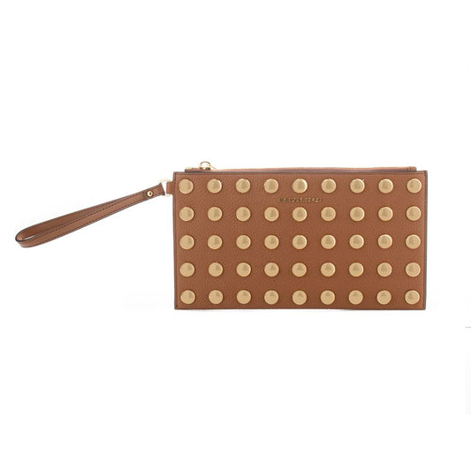 Michael Kors Black Leather Clutch Bag - Jet Set Travel Collection
