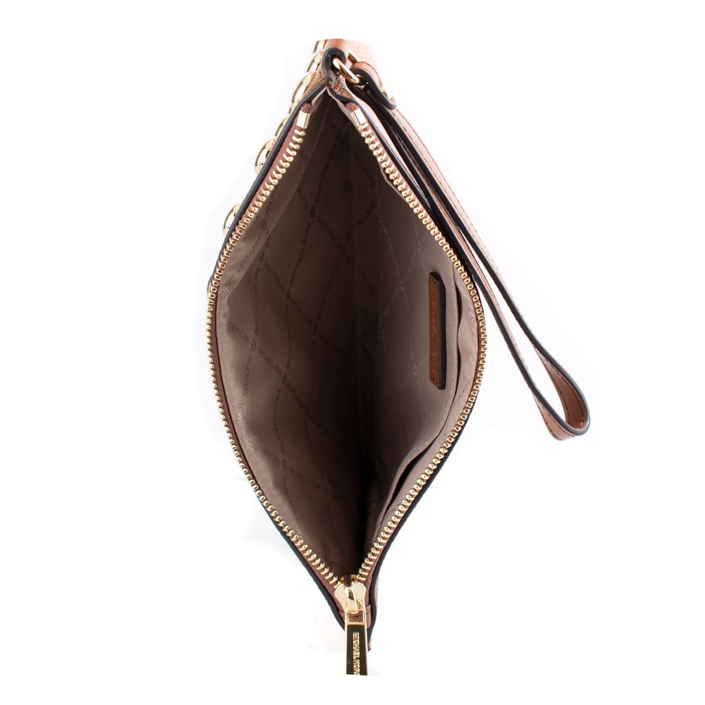 Michael Kors Black Leather Clutch Bag - Jet Set Travel Collection