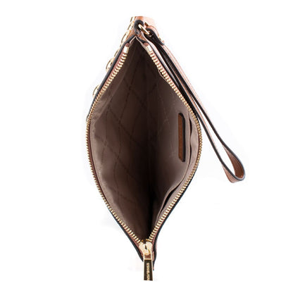 Michael Kors Black Leather Clutch Bag - Jet Set Travel Collection