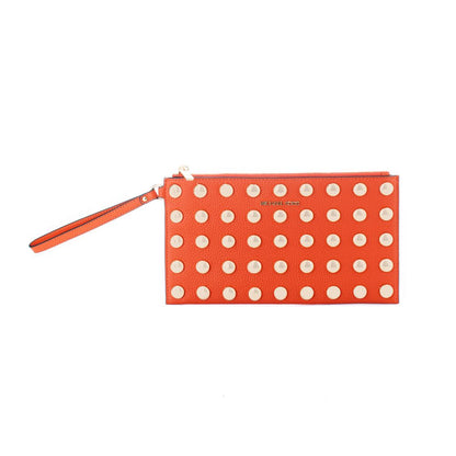 Michael Kors Orange Leather Clutch Bag - Jet Set Travel Collection