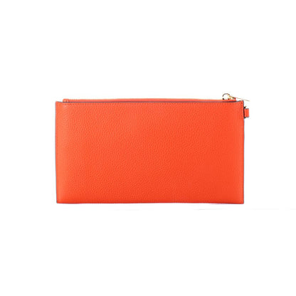 Michael Kors Orange Leather Clutch Bag - Jet Set Travel Collection