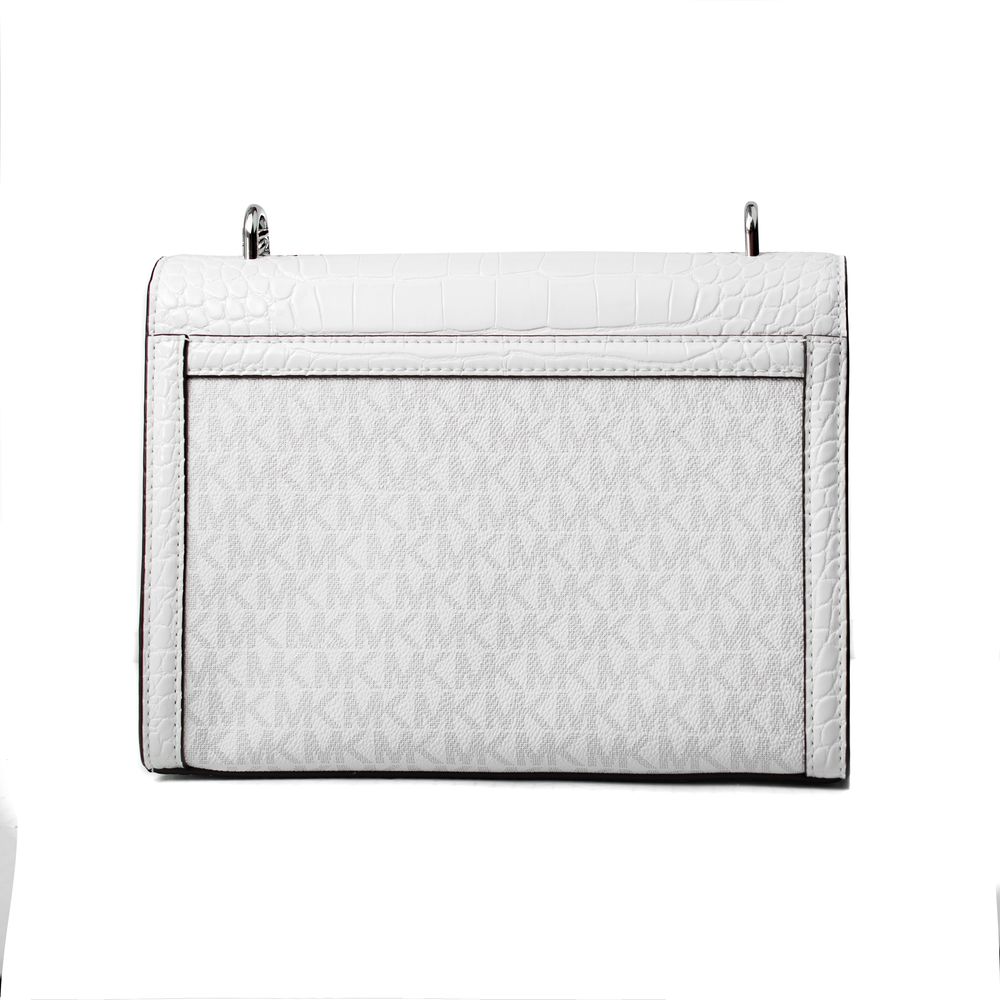 Michael Kors White Canvas Crossbody Bag - Effortless Style and Modern Glamour