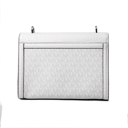 Michael Kors White Canvas Crossbody Bag - Effortless Style and Modern Glamour