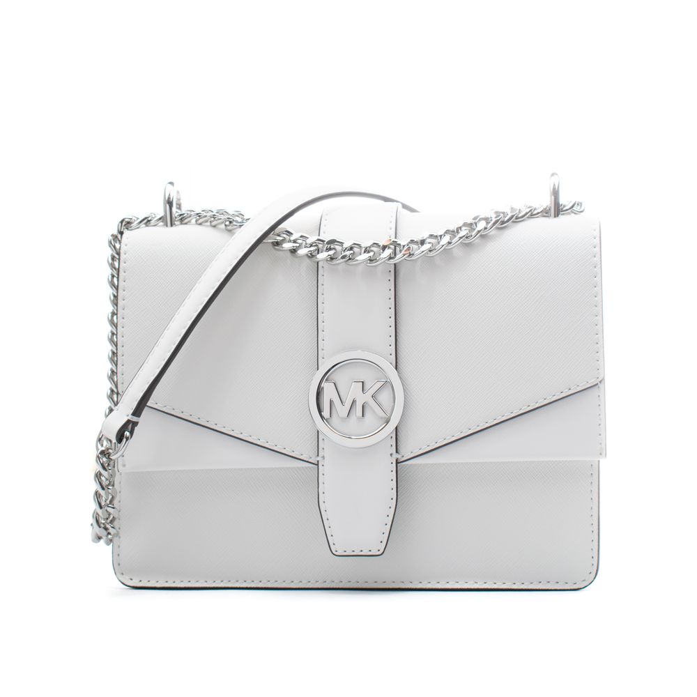 Michael Kors Greenwich White Leather Shoulder Bag