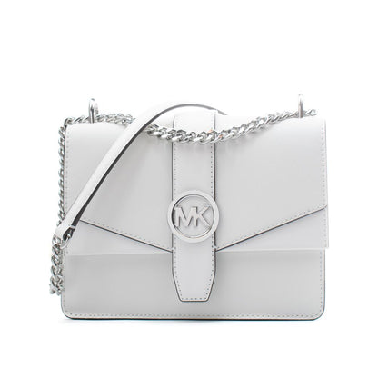 Michael Kors Greenwich White Leather Shoulder Bag
