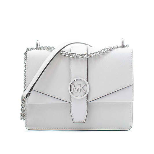 Michael Kors Greenwich White Leather Shoulder Bag