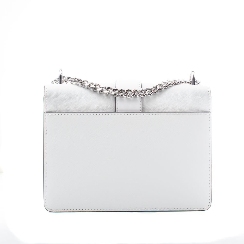Michael Kors Greenwich White Leather Shoulder Bag