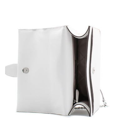 Michael Kors Greenwich White Leather Shoulder Bag