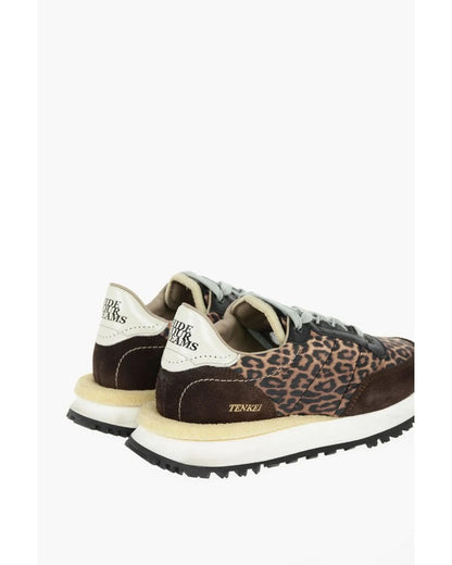 Hidnander Brown Leopard Low Top Sneakers