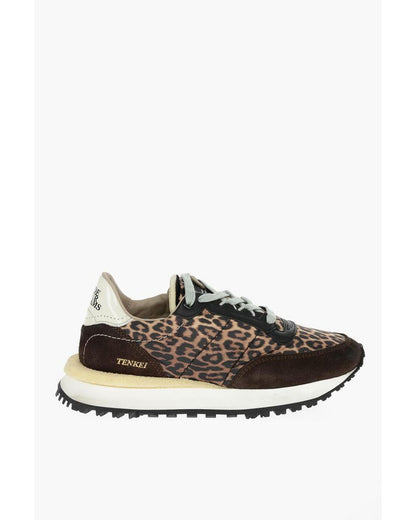 Hidnander Brown Leopard Low Top Sneakers