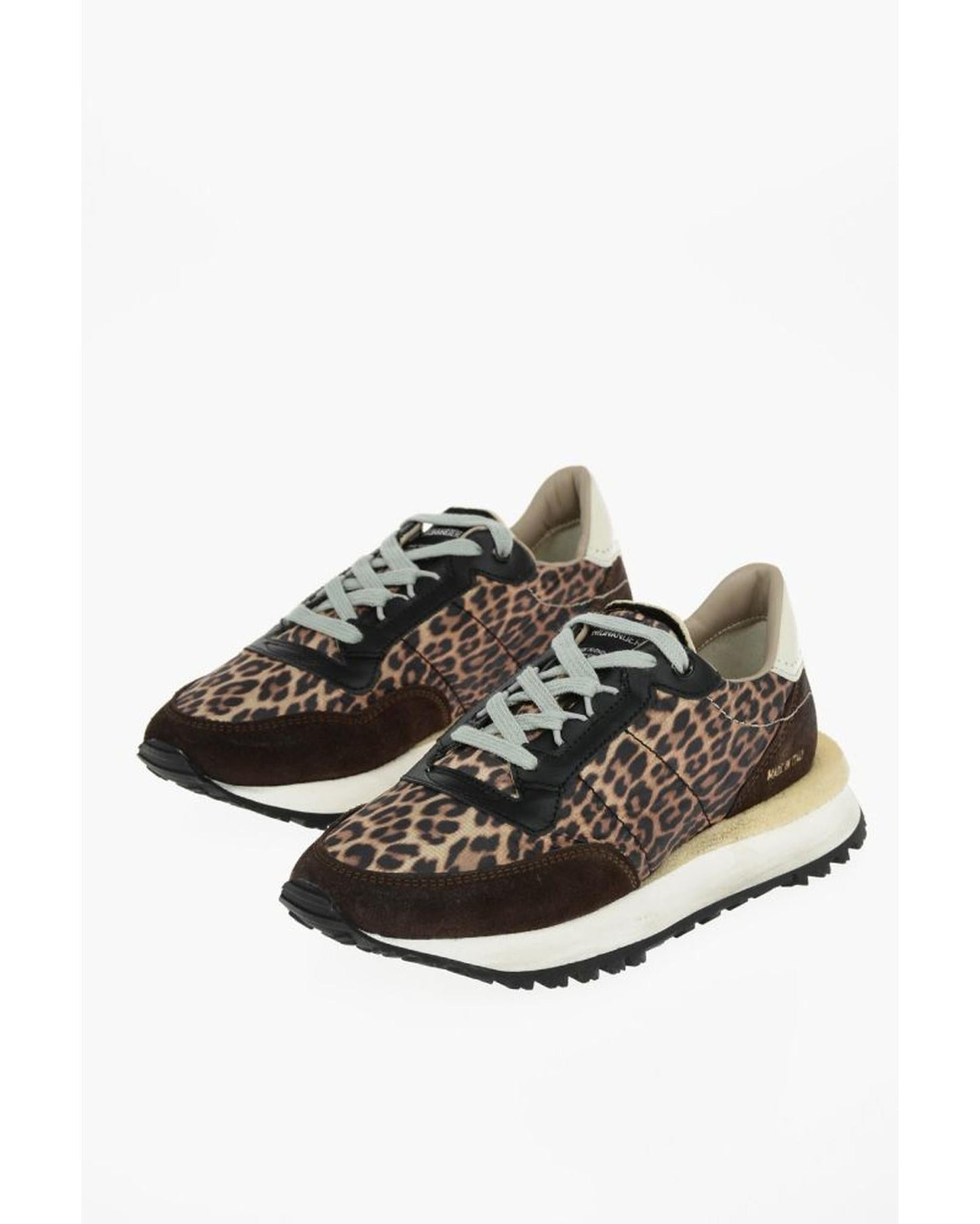 Hidnander Brown Leopard Low Top Sneakers