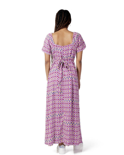 Only Pink Geo Pattern Maxi Casual Dress