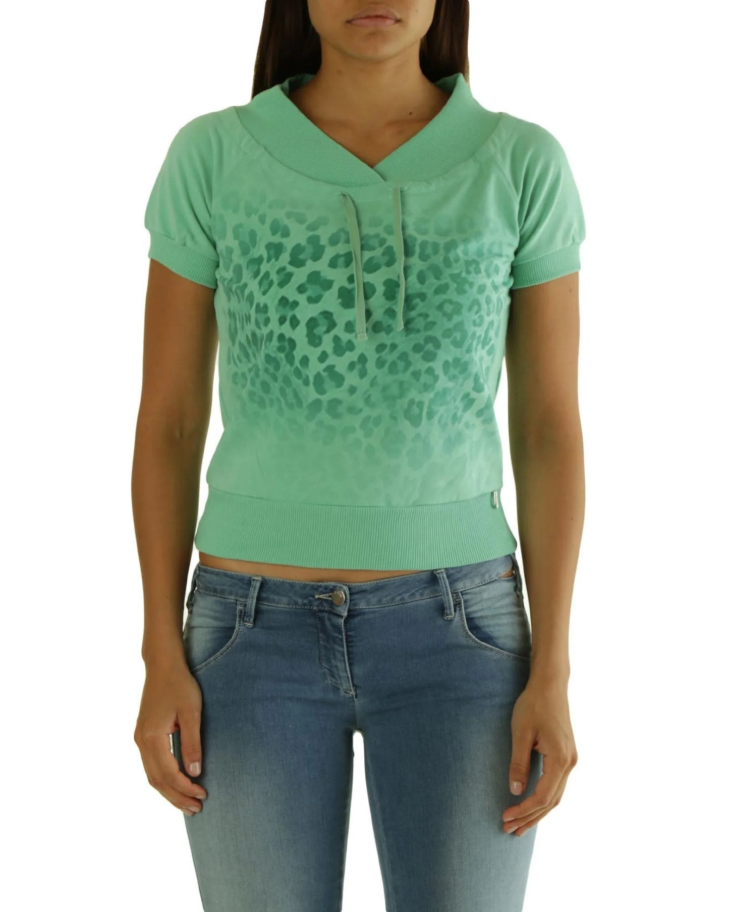 Met Green Leopard Cotton T-Shirt
