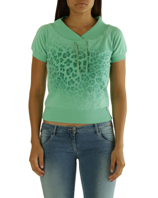 Met Green Leopard Cotton T-Shirt