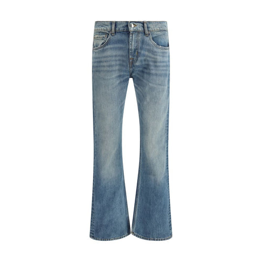 7FOR Light Blue Cotton Bootcut Jeans