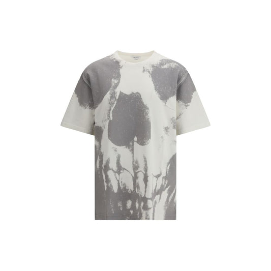 Alexander McQueen White Cotton Skull T-Shirt