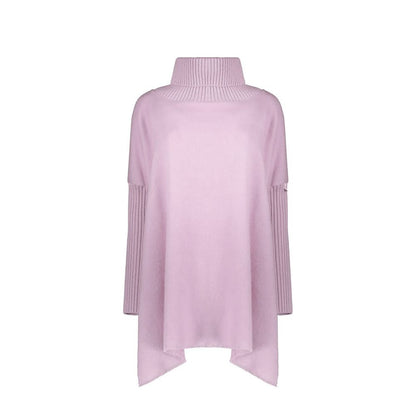 Herno Purple Virgin Wool Poncho for Women