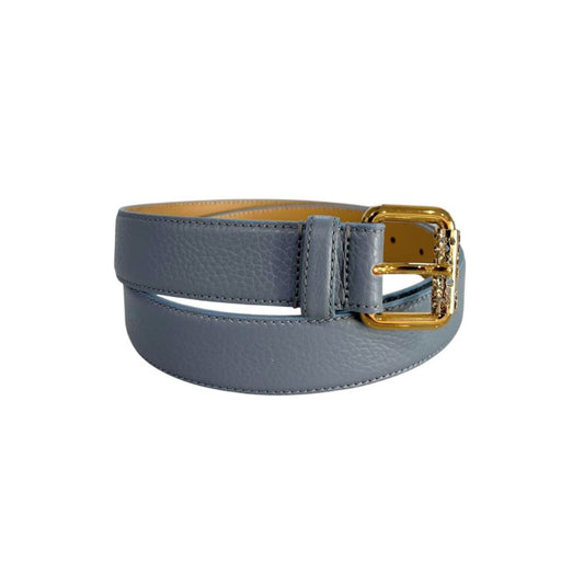 Borbonese Blue Leather Women Belt - Timeless Italian Elegance