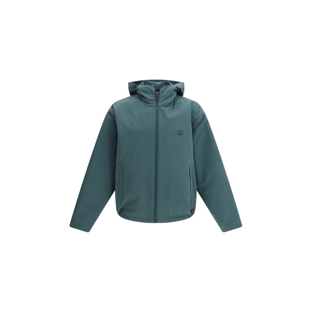 Gucci Green Shell Hooded Jacket
