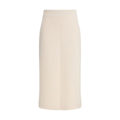 Fabiana Filippi Cream Modal Midi Skirt
