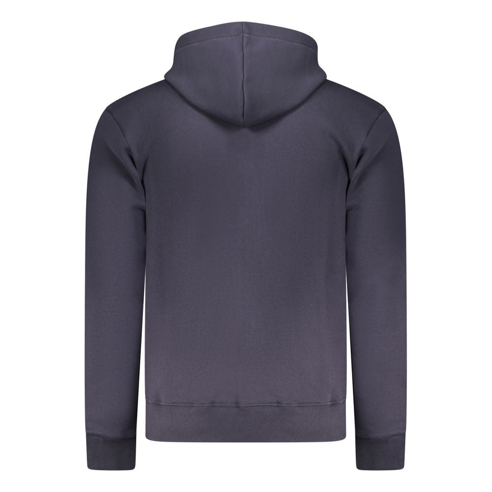 COVERI MOVING Blue Cotton Men's Hooded Sweatshirt