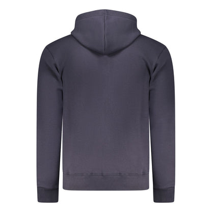 COVERI MOVING Blue Cotton Men's Hooded Sweatshirt