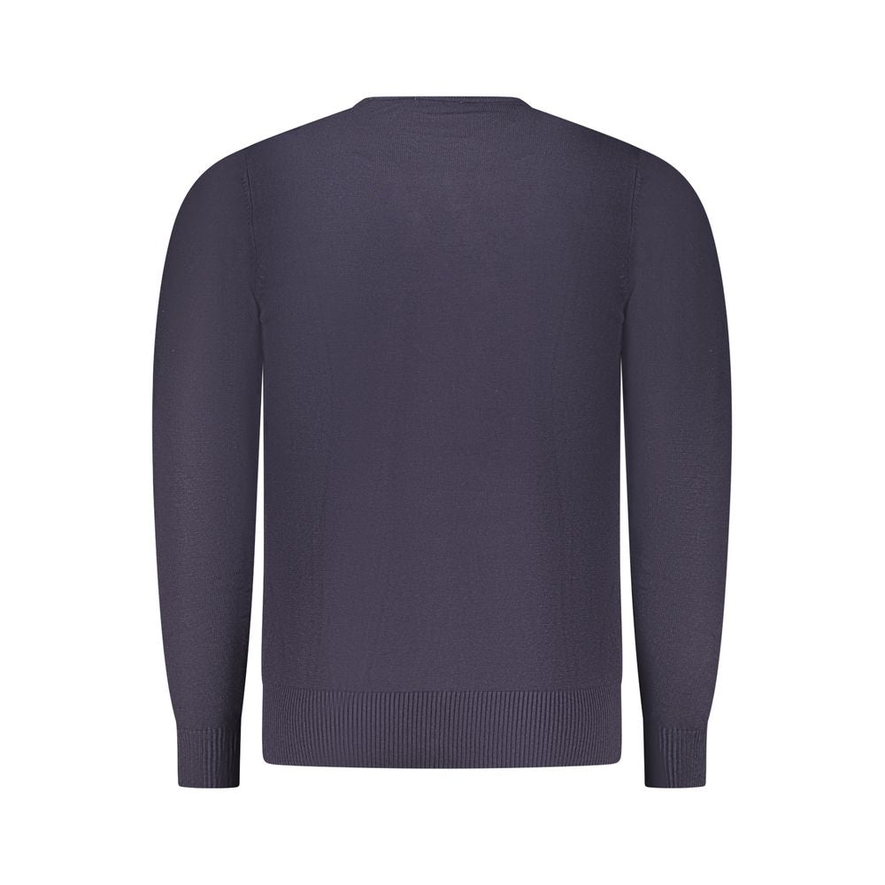 COVERI MOVING Blu Viscosa Uomo Maglia - Luxurious Long-Sleeved Crew Neck