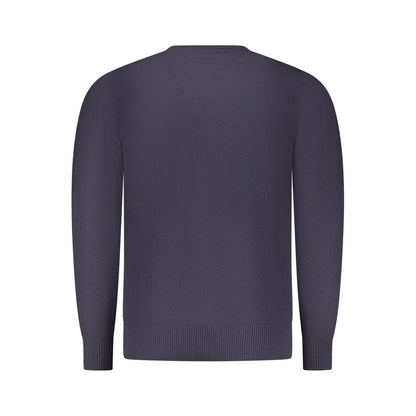 COVERI MOVING Blu Viscosa Uomo Maglia - Luxurious Long-Sleeved Crew Neck
