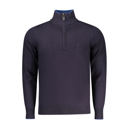 COVERI MOVING Blue Viscose Men Sweater