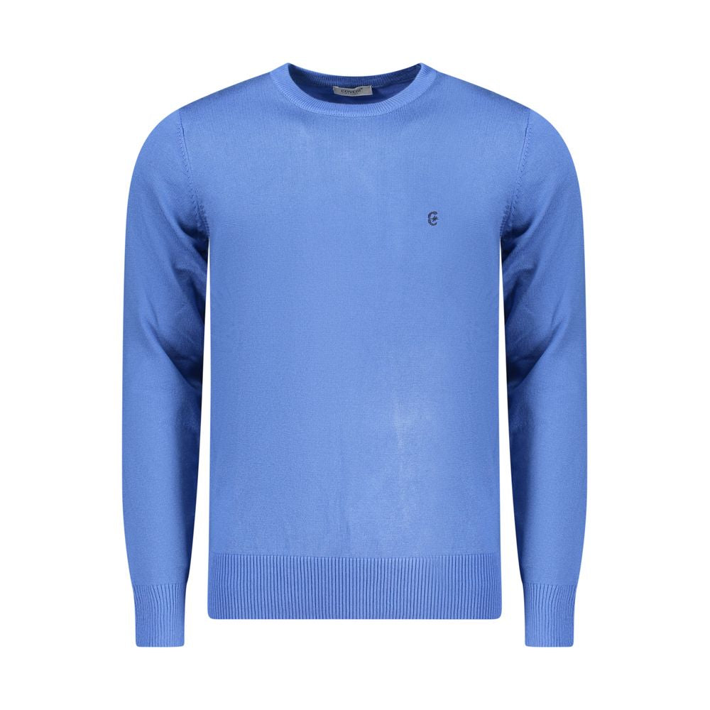COVERI MOVING Blu Viscosa Uomo Maglia - Long Sleeve Crew Neck