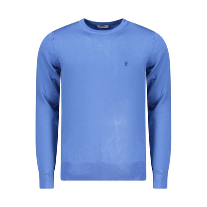 COVERI MOVING Blu Viscosa Uomo Maglia - Long Sleeve Crew Neck