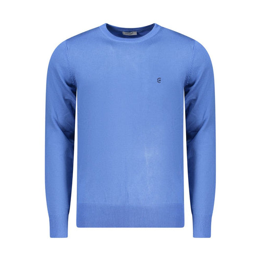 COVERI MOVING Blu Viscosa Uomo Maglia - Long Sleeve Crew Neck