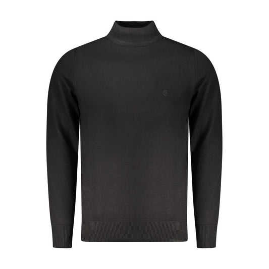 COVERI MOVING Nero Viscosa Uomo Maglia High-Neck Sweater