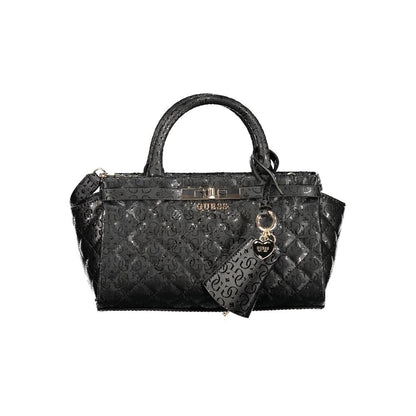 Guess Jeans Black Polyurethane Women Handbag - IDRA