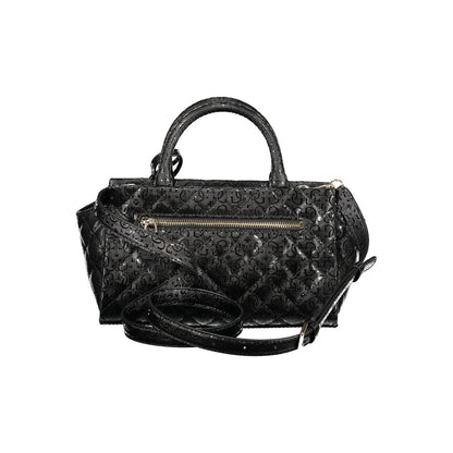 Guess Jeans Black Polyurethane Women Handbag - IDRA