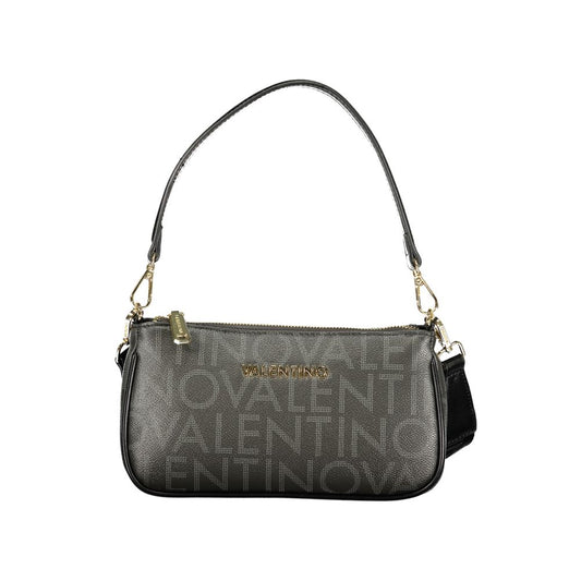 Mario Valentino Nero Leather Handbag with Silver Details