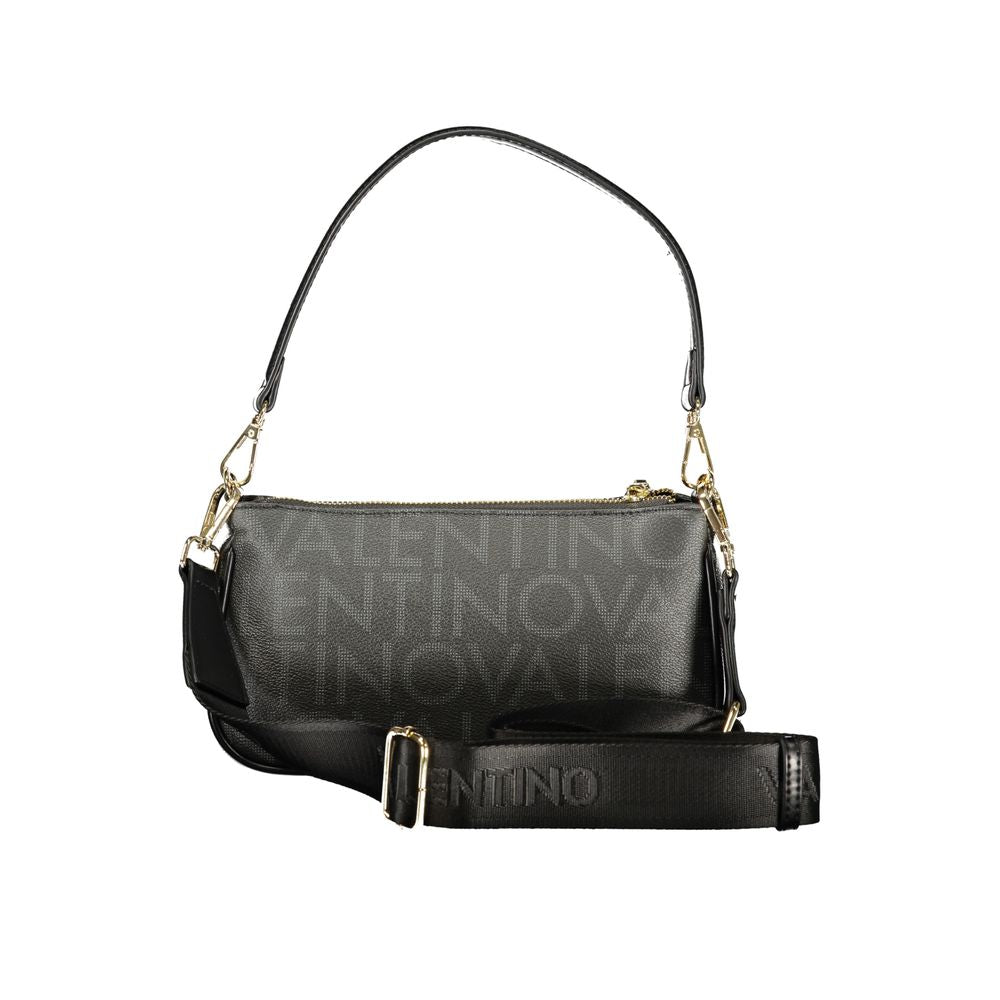 Mario Valentino Nero Leather Handbag with Silver Details