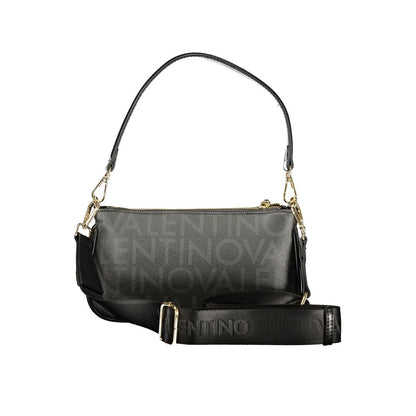 Mario Valentino Nero Leather Handbag with Silver Details