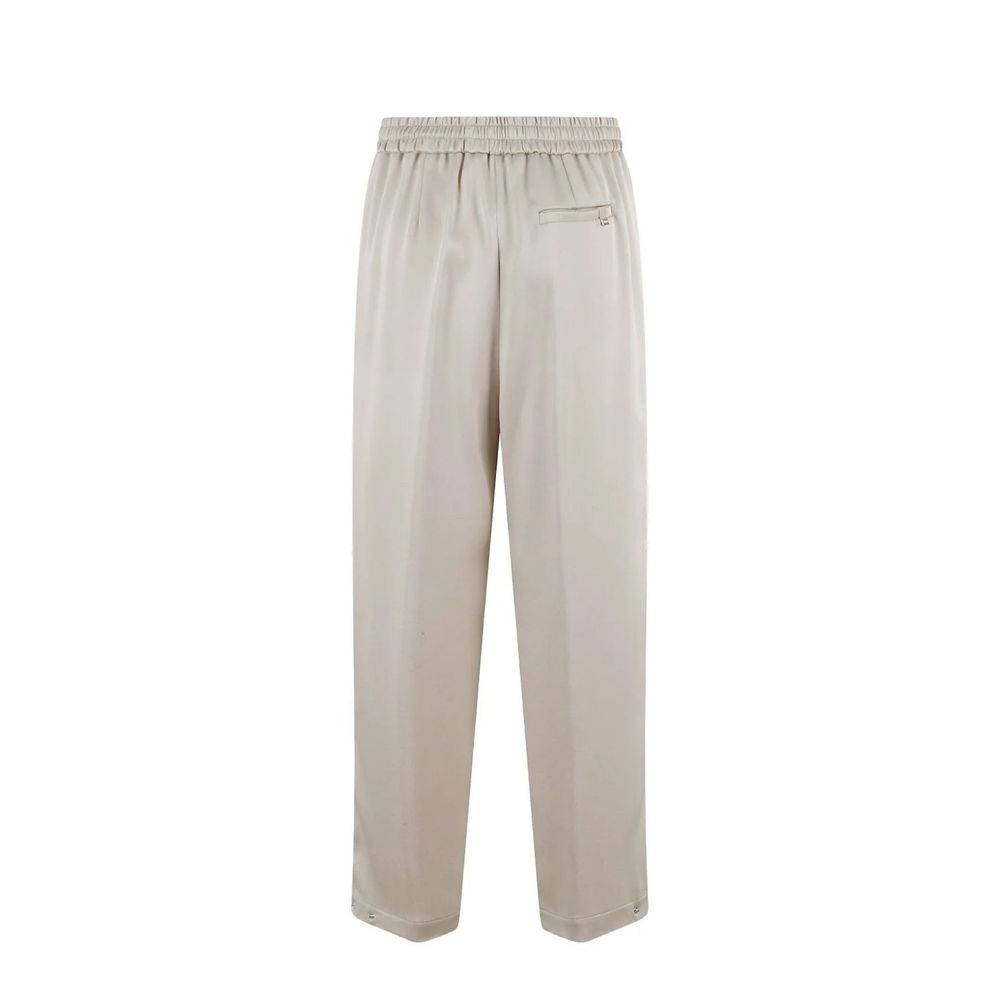 Herno Beige Acetate Casual Pants for Women