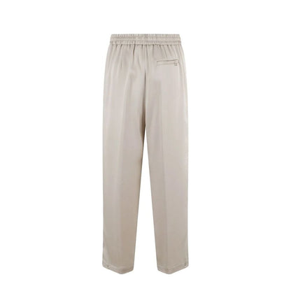 Herno Beige Acetate Casual Pants for Women
