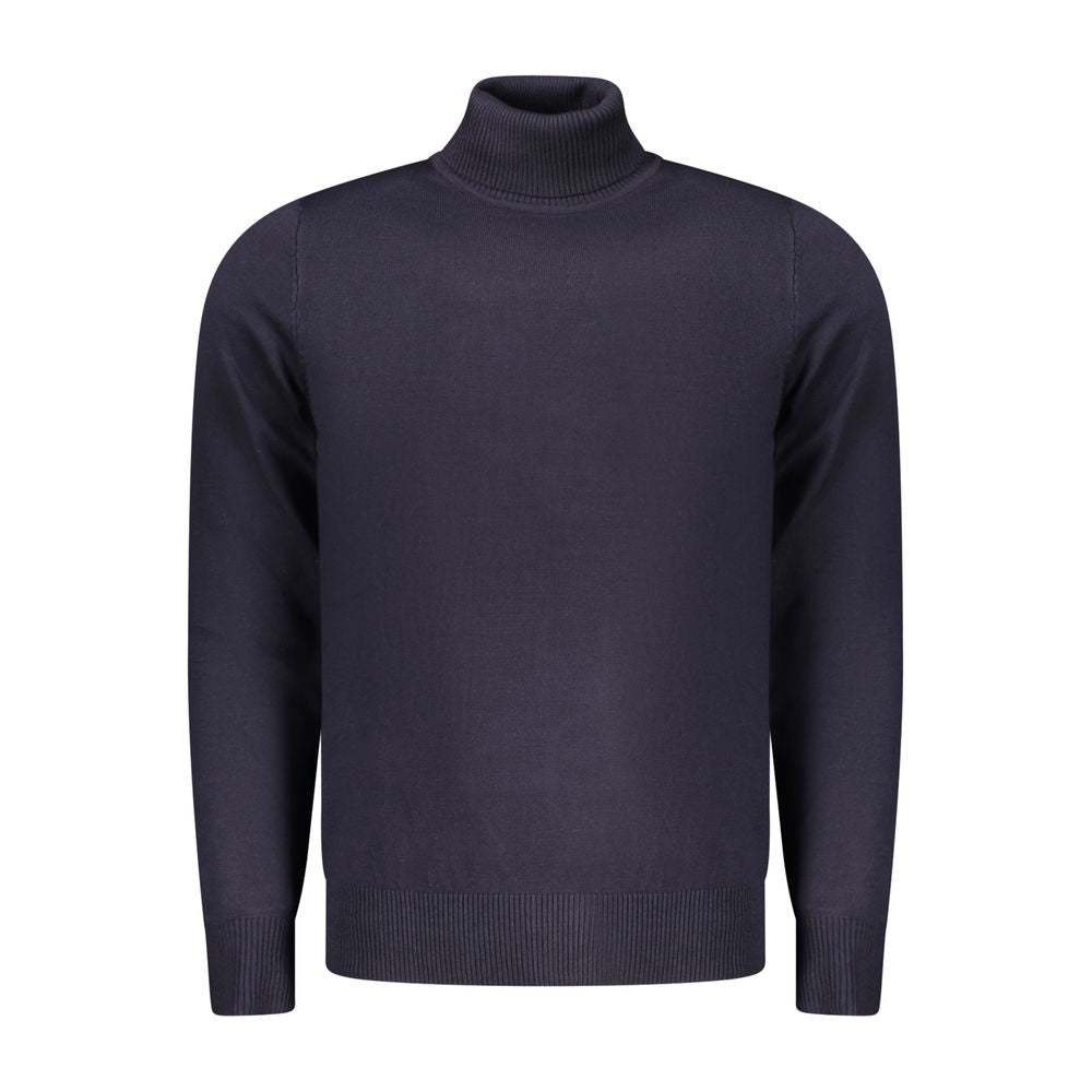 COVERI MOVING Blu Viscosa Uomo Maglia Turtle-Neck Sweater