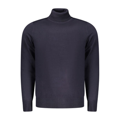 COVERI MOVING Blu Viscosa Uomo Maglia Turtle-Neck Sweater
