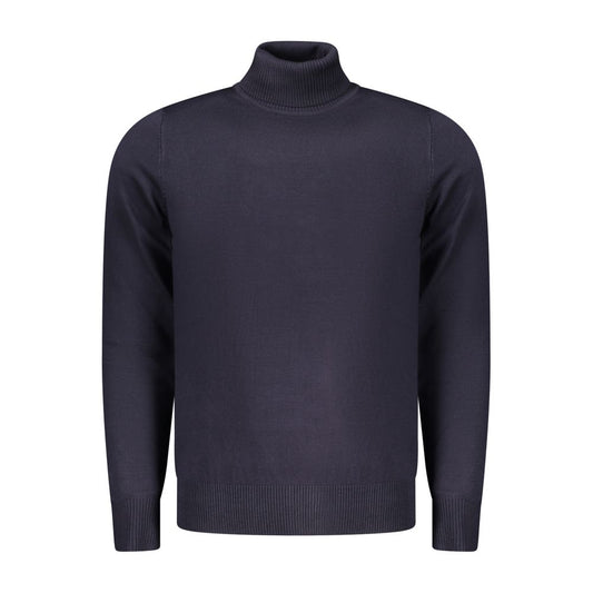 COVERI MOVING Blu Viscosa Uomo Maglia Turtle-Neck Sweater