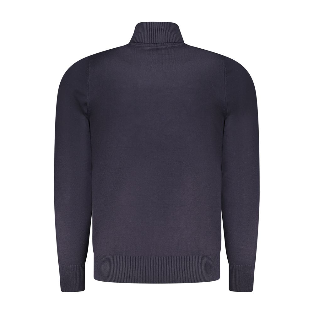 COVERI MOVING Blu Viscosa Uomo Maglia Turtle-Neck Sweater