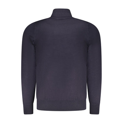 COVERI MOVING Blu Viscosa Uomo Maglia Turtle-Neck Sweater