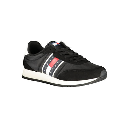 Tommy Hilfiger Black Polyurethane Men Sneaker