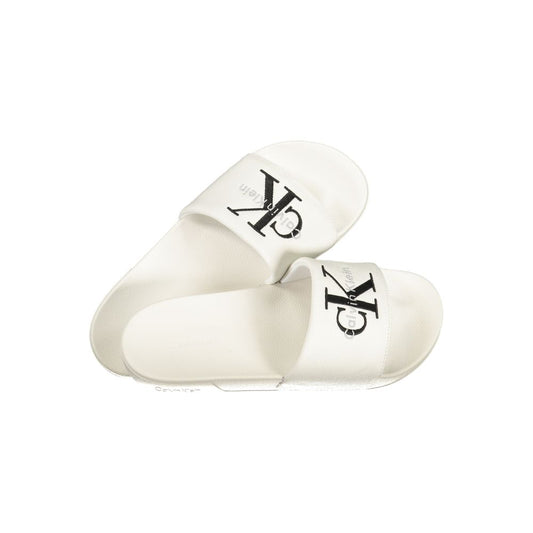 Calvin Klein White Nemo - Canvas Signature Logo Sliders