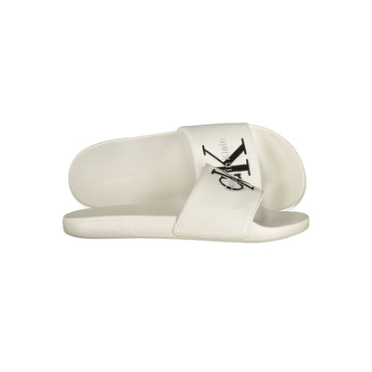 Calvin Klein White Nemo - Canvas Signature Logo Sliders